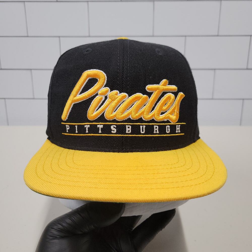 Vintage Pittsburgh Pirates American Needle Snapback Hat MLB Cooperstown Black